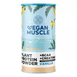 VEGAN MUSCLE Proteiin Vanilje Proteiin+Kreatiinipulber, 600 g