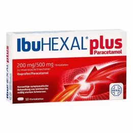 IBUHEXAL pluss paratsetamool 200 mg/500 mg õhukese polümeerikattega tabletid, 10 tk