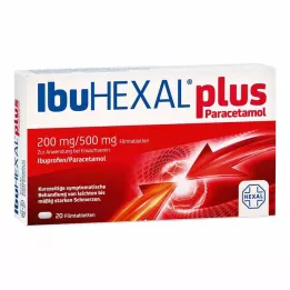 IBUHEXAL pluss paratsetamool 200 mg/500 mg õhukese polümeerikattega tabletid, 20 tk