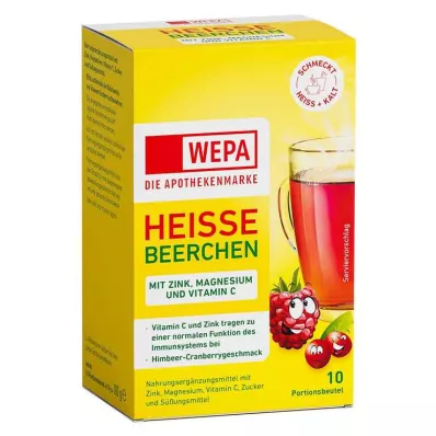 Wepa kuumad marjad + C-vitamiin + tsink + magneesiumipulber, 10X10 g