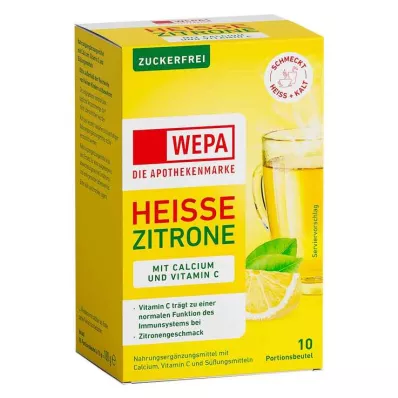 Wepa kuum sidrun + C-vitamiin + kaltsiumi suhkruvaba pulber, 10X10 g