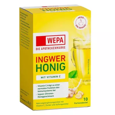 Wepa ingver + mesi + C-vitamiini pulber, 10X10 g Wepa ingver + mesi + C-vitamiini pulber, 10X10 g