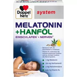 DOPPELHERZ Melatoniini + kanepiõli süsteemi kapslid, 60 tk