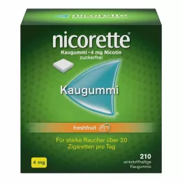 NICORETTE närimiskumm 4 mg freshfruit, 210 tk
