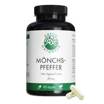Green Naturals Monks pepper 20 mg suurtes annustes kapslid, 180 tk