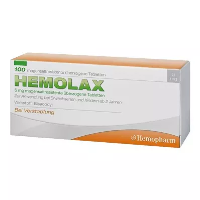 Hemolax 5 mg gastroresistentsed kaetud tabletid, 100 tk