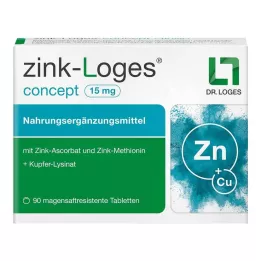 ZINK-LOGES kontseptsioon 15 mg kõhuga kaetud tabletid, 90 tk