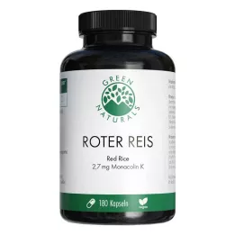 GREEN NATURALS punane riis Monacolin K vegan kapslid, 180 tk
