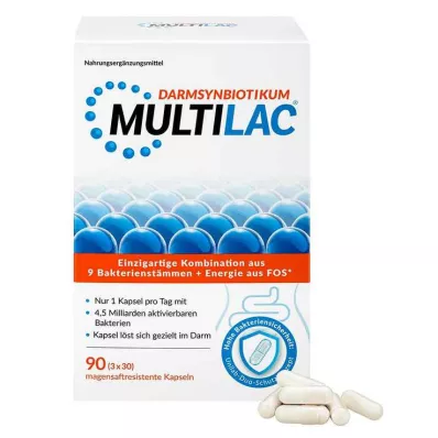 Multilac Synbiotic gastroresistentsed kapslid, 3x30 tk Multilac Synbiotic gastroresistentsed kapslid, 3x30 tk