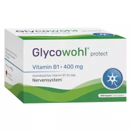 GLYCOWOHL B1-vitamiin Tiamiin 400 mg kõrge annusega kapslid, 200 tk