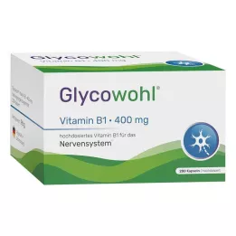GLYCOWOHL B1-vitamiin Tiamiin 400 mg kõrge annusega kapslid, 200 tk